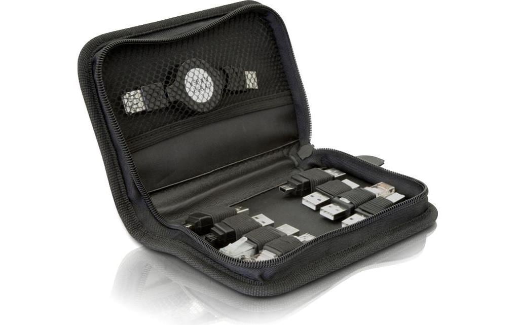 USB 2.0 Adapter 10-teilig, inkl. TascheAdapterkit mit den wichtigsten Anschlüssen