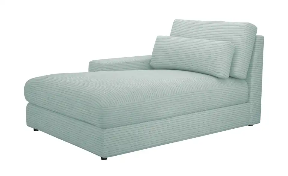 Element Branna Mintgrün Cordstoff Ottomane links