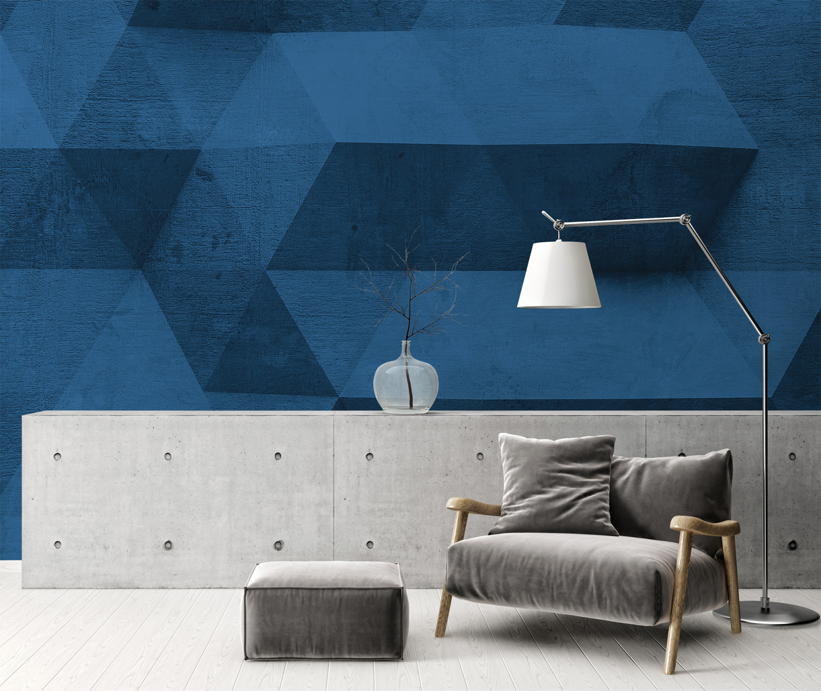 Fototapete DESIGNWALLS - blau - 3D-Art - 2,55 Meter