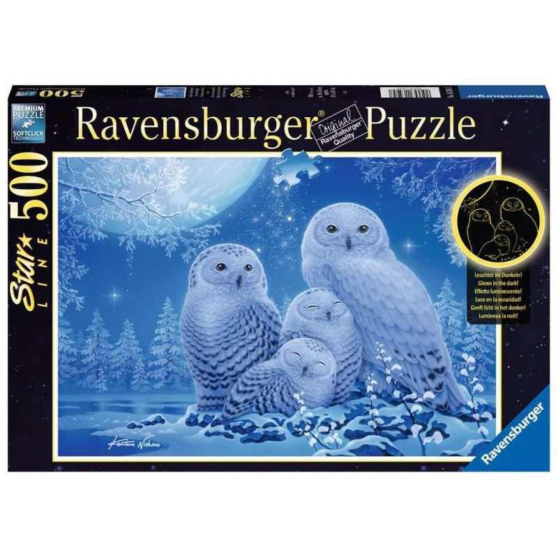 Puzzle 500 pièces - Starline - Chouettes au Clair de Lune