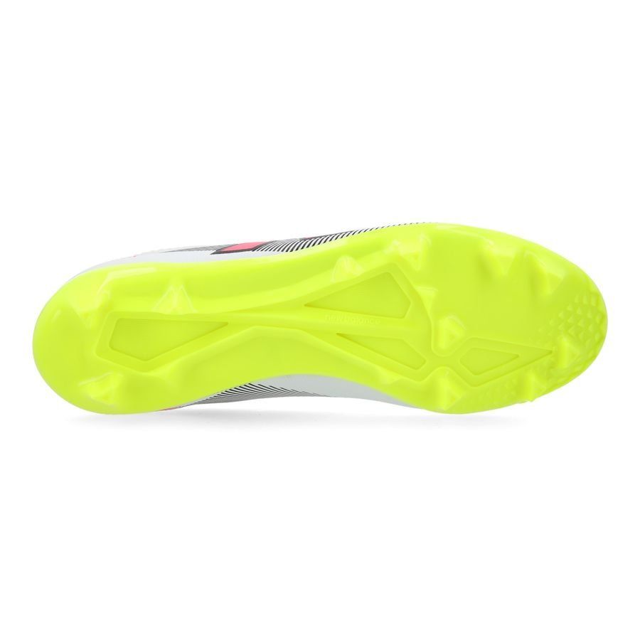 New Balance Furon V7 Dispatch FG - Blanc/Violet/Jaune Fluo Enfant