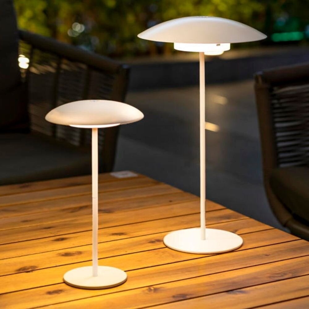 LED oplaadbare tafellamp Sardinia 30 in wit 3,5W 400lm IP44