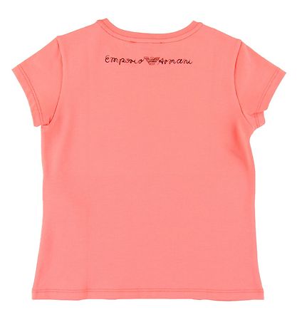 Emporio Armani T-Shirt - Koralle m. Print
