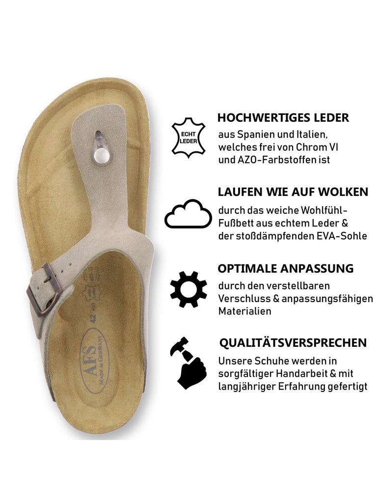 Sandalen Herren Leder quarz