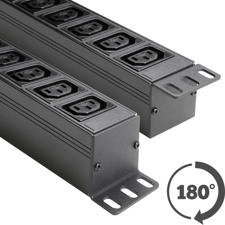 Adam Hall 87471IEC stroomverdeler met 10 IEC outlets en kabels