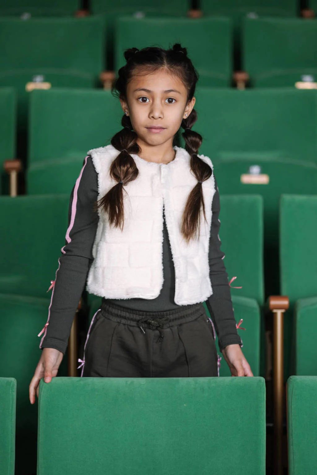 Quapi teddy gilet ecru