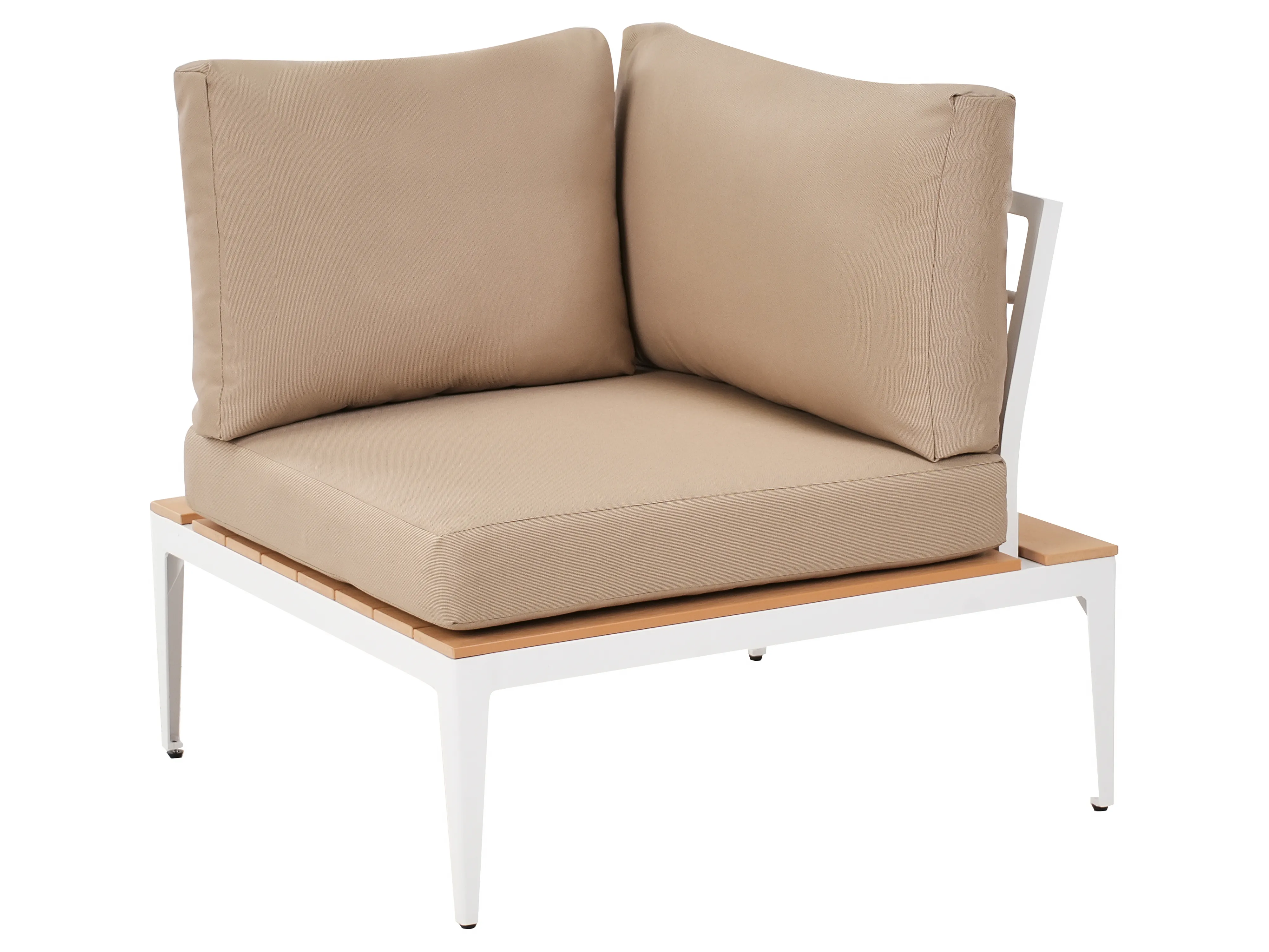 Tuin hoekloungeset met tafel 5-zits POSITANO Lichtbruin
