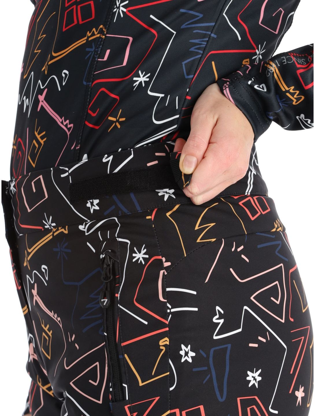 Valgau Print softshell skibroek dames