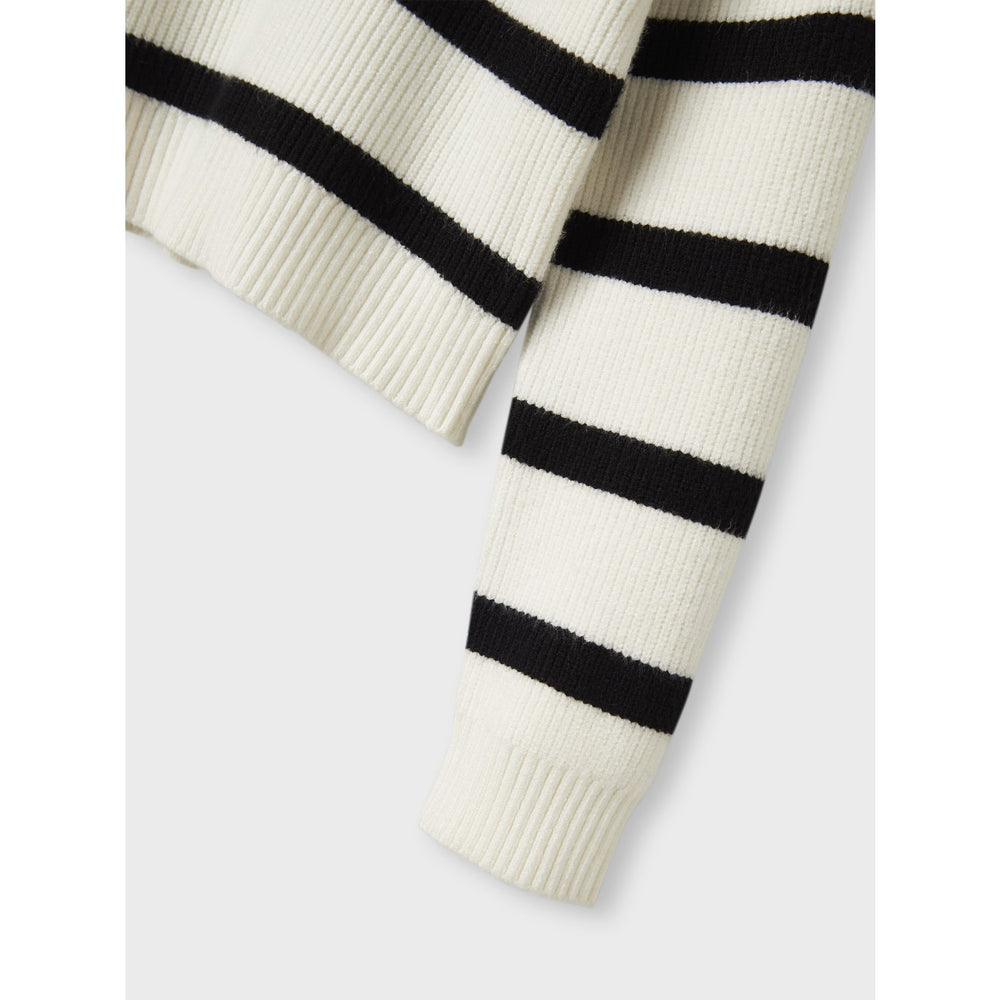 Køb Name It Cloud Dancer W. Black Stripes Nkfvnilla Ls Sh Strik