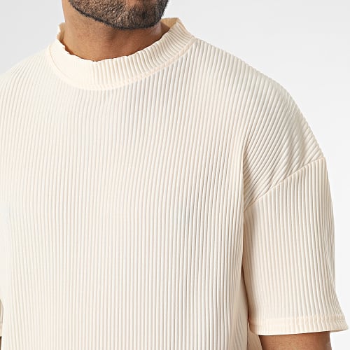 Ensemble Tee Shirt Et Pantalon Beige Saumon