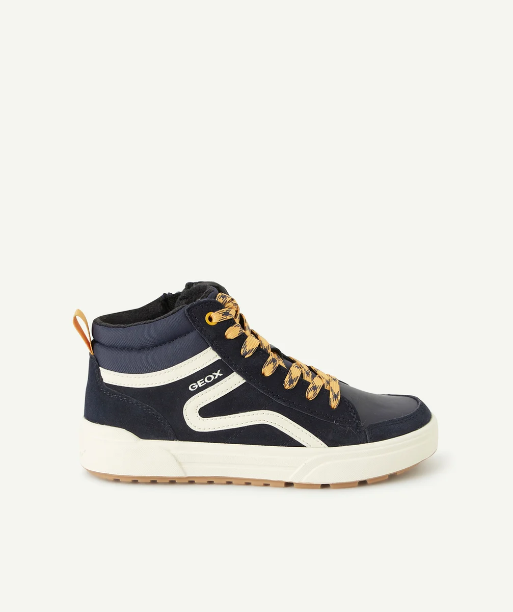 GEOXBASKETS MONTANTES WEEMBLE GARÇON BLEU ET JAUNE