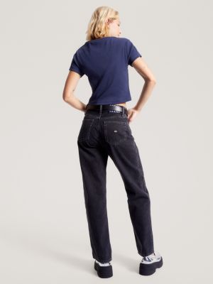 Camiseta cropped canelada essencial com decote em V