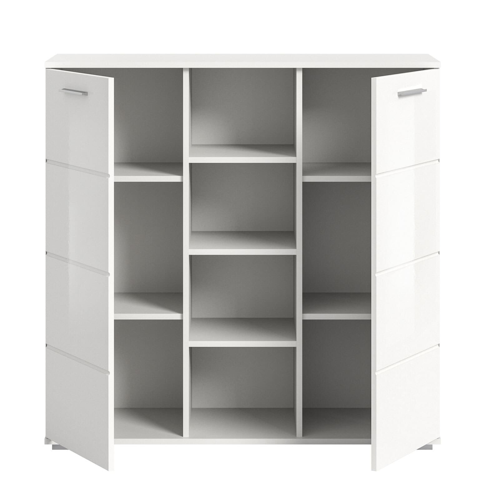 Kommode Prego 107x110x39 cm weiß hochglanz