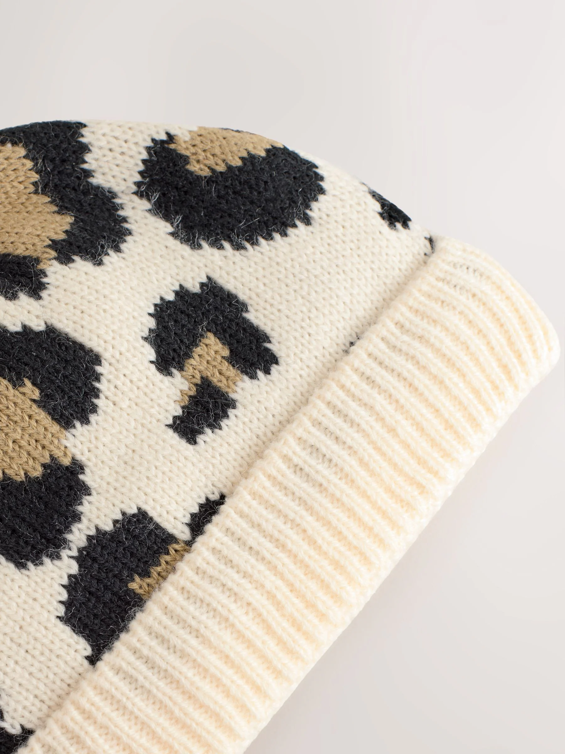 Animal - Gebreide babymuts met print en pompon (0mnd -2jr)