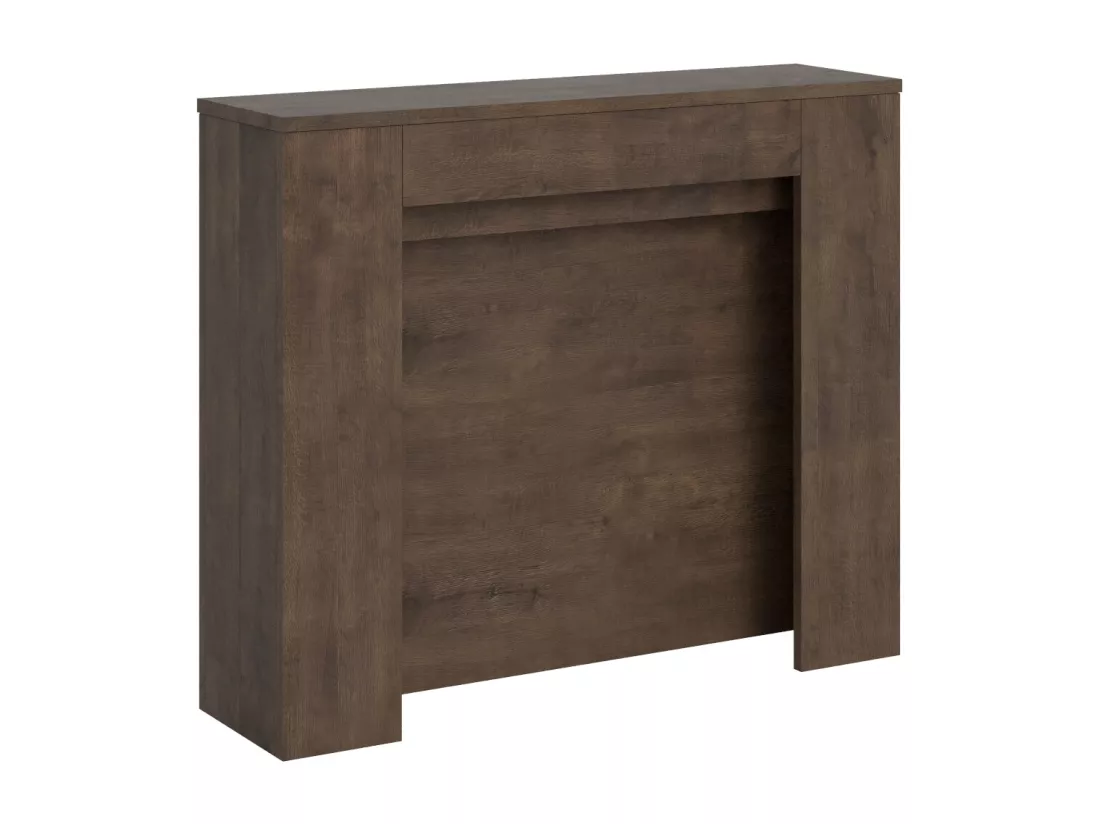 Console Extensible 90x25/211 cm Kiba Noyer rallonges internes