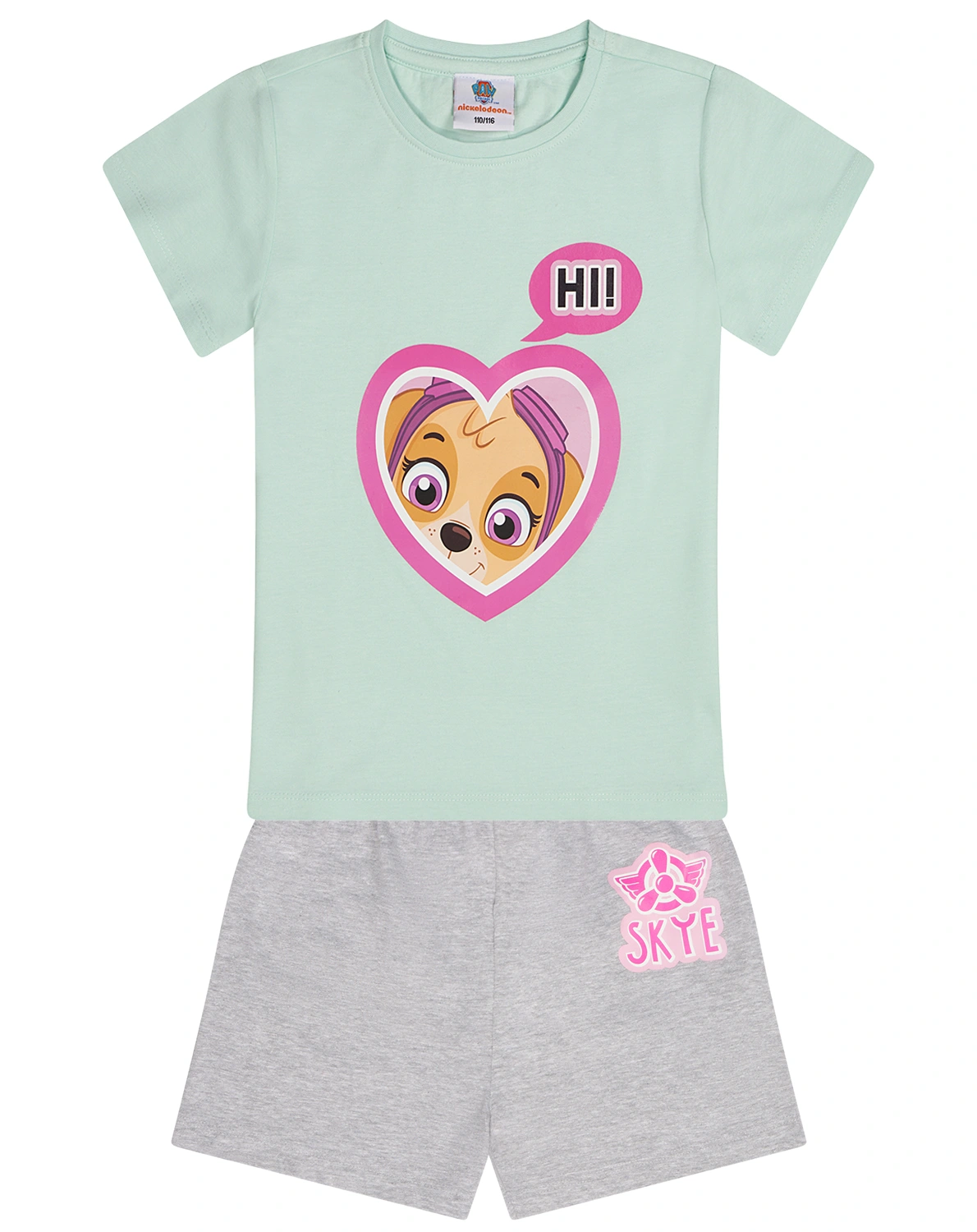 Schlafanzug PAW PATROL - SKYE kurz in light green