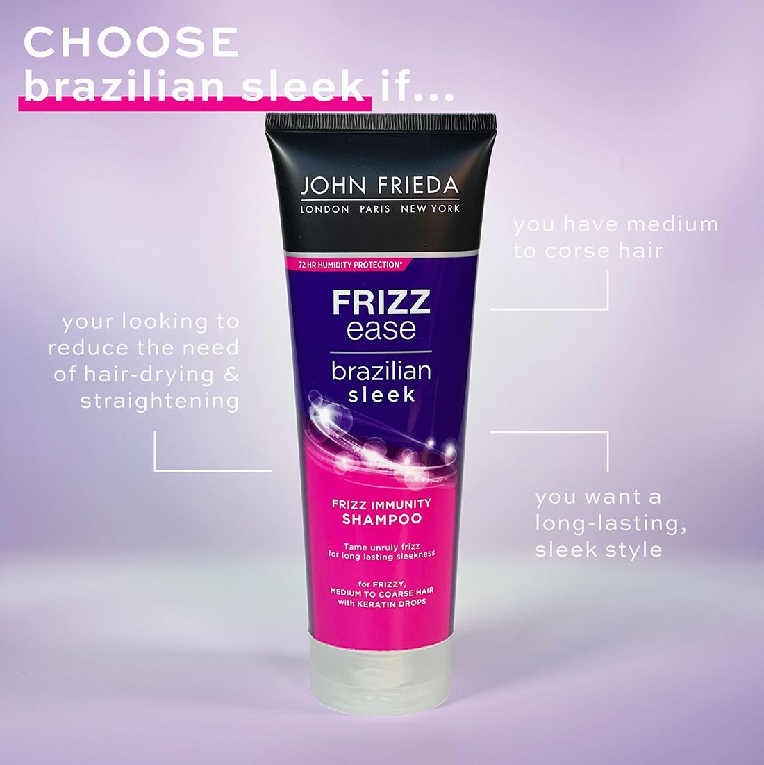 Shampoo Frizz Ease Brazilian Sleek Frizz Immunity