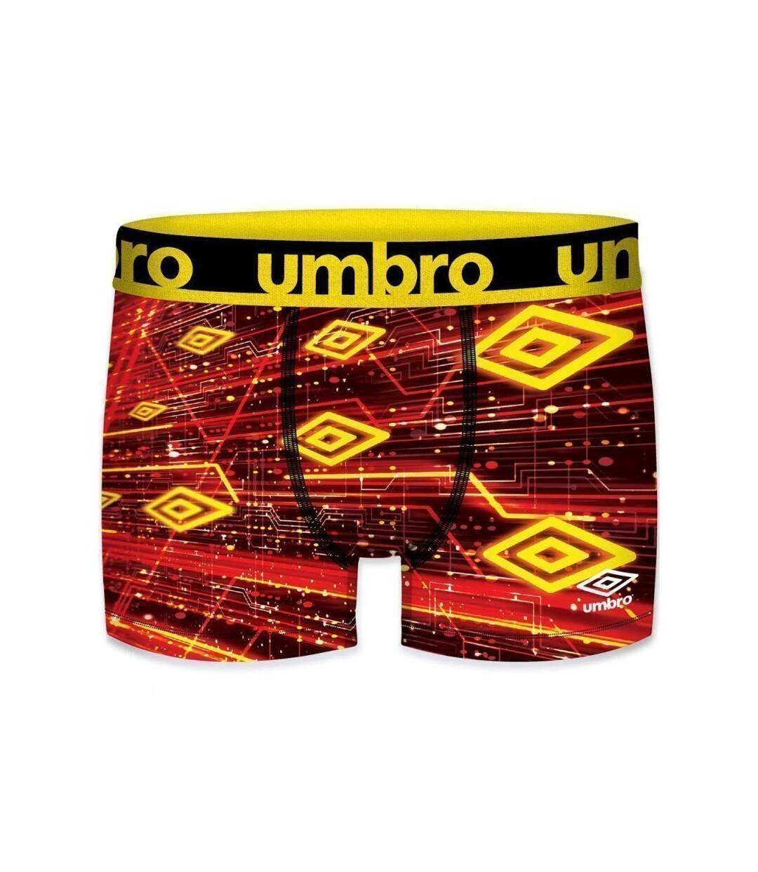 UMBRO Boxer Homme Microfibre SUBASS7 Rouge Jaune
