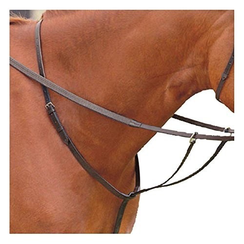 Martingale de couro marrom para cavalos