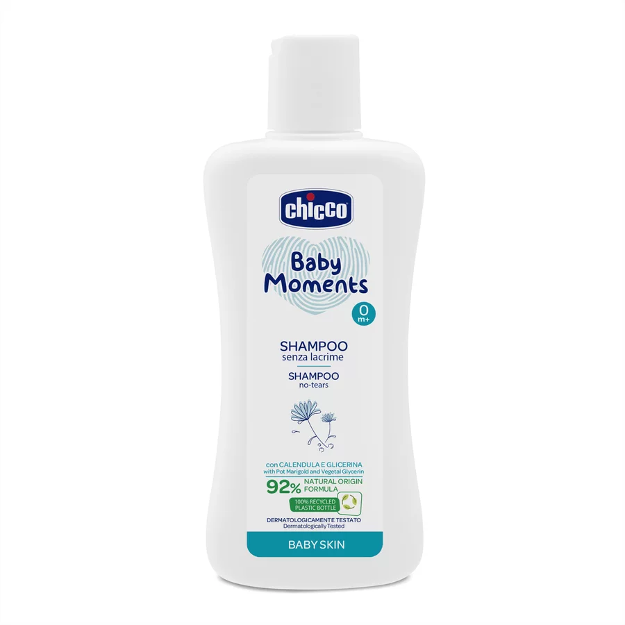 chicco Baby Moments Set 1 Körperbad 200 ml, Shampoo 200 ml, Eau de Cologne 100 ml