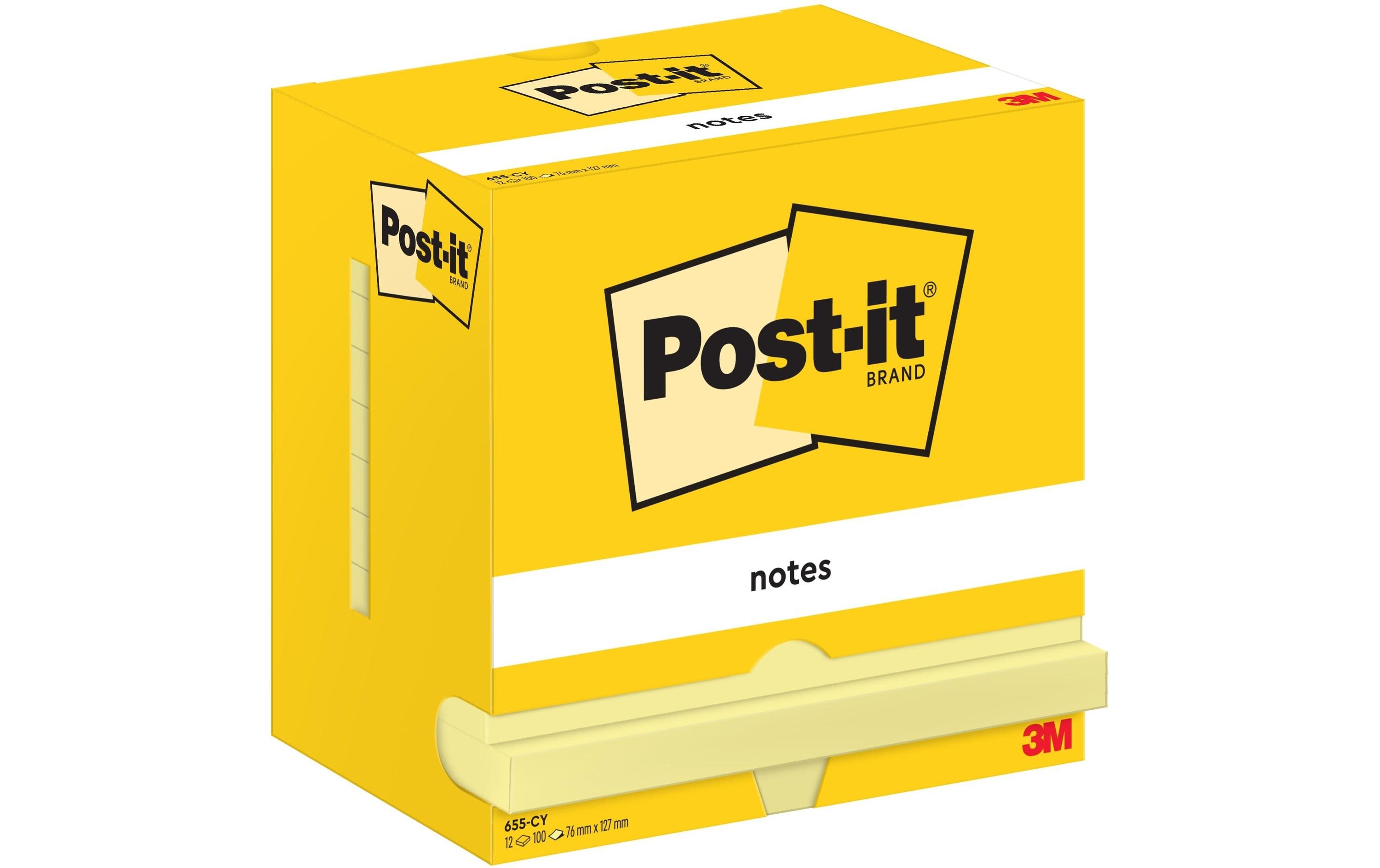 Notizzettel 127 x 76 mm, Gelb, 12 BlöckeHaftnotizen