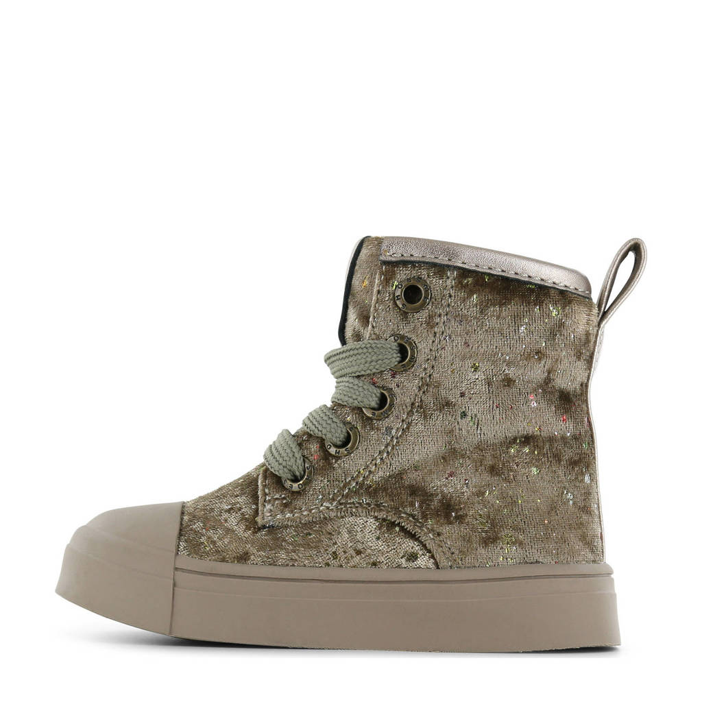 Shoesme fluwelen sneakers goud