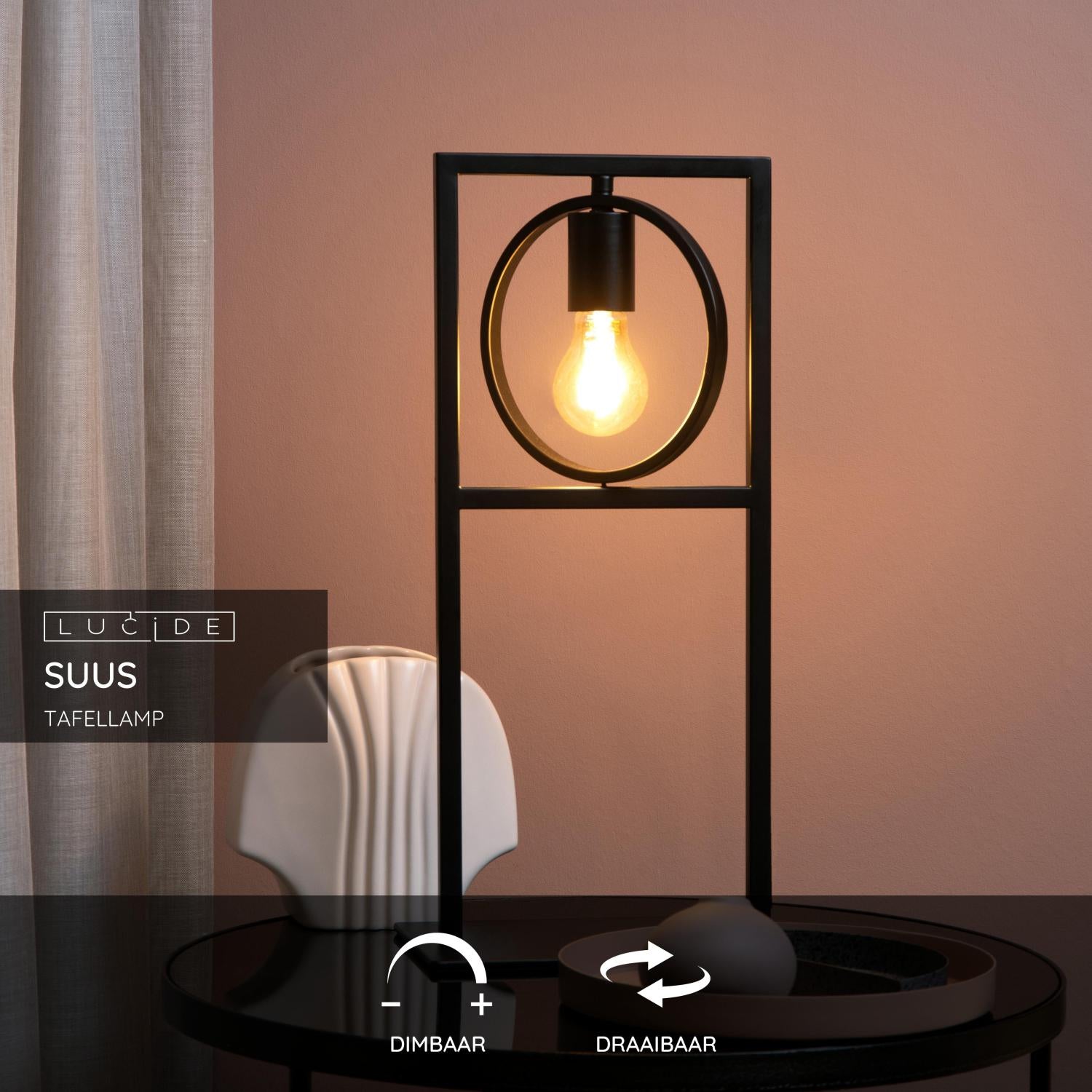 Lucide SUUS Tafellamp - Zwart