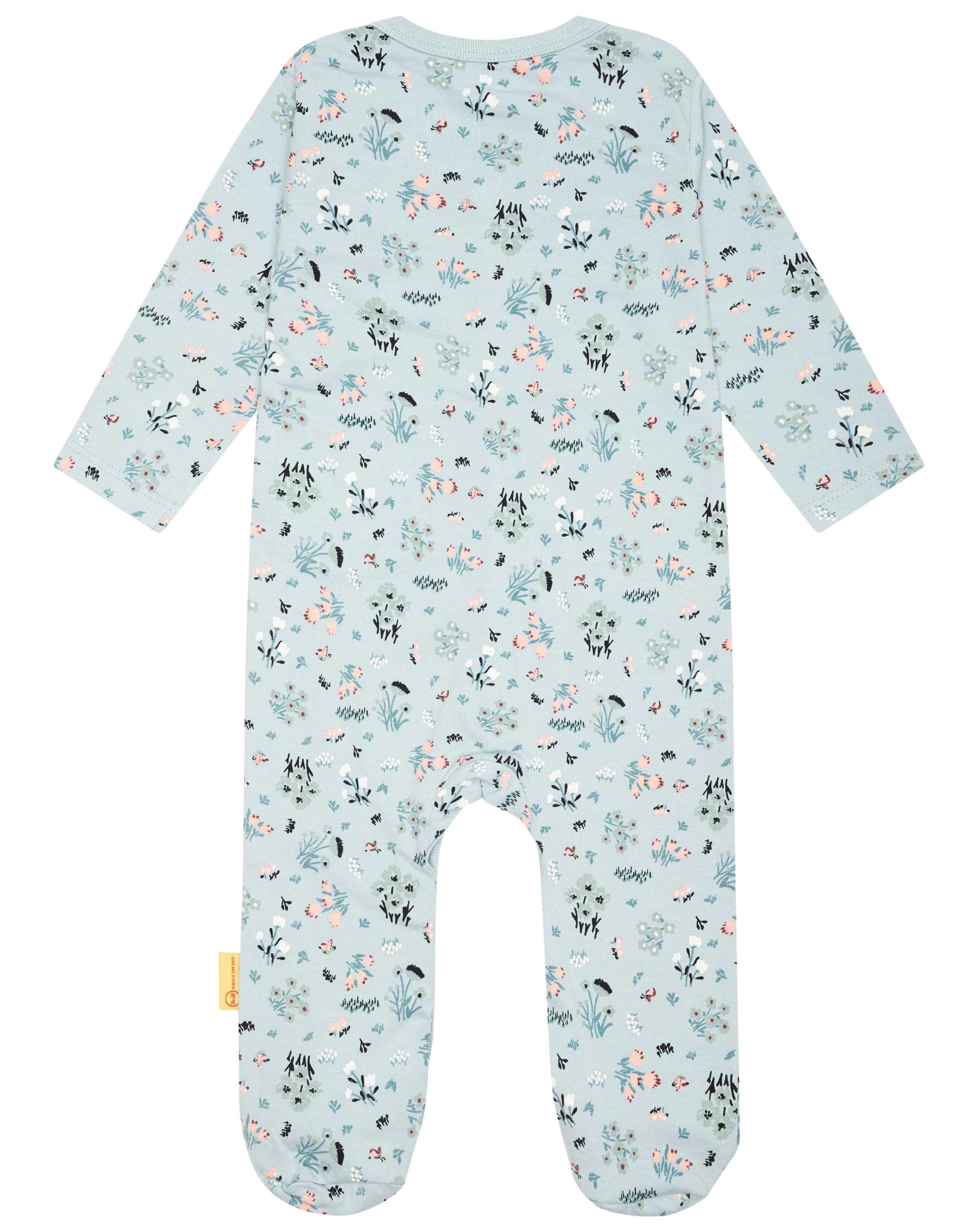 Langarm-Strampler BIRD'S TWITTERING SWEET in sterling blue