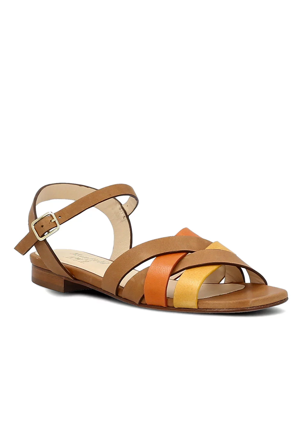 SANDALE ESHER CUIR TRICOLORE