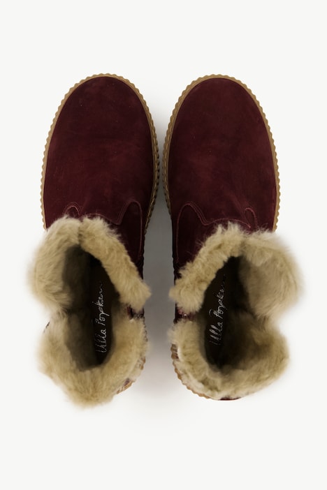 Leder-Boots, Lammfellfutter, Wechselfußbett, Weite H