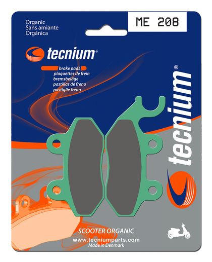 Plaquettes de freins Tecnium Scooter organique - ME208