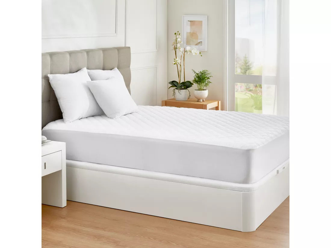 Protège-matelas anti-allergène matelassé et imperméable