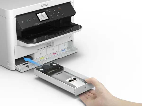 Epson WorkForce Pro WF-C529RDW - Printer - farve - Duplex - blækprinter - A4/Legal - 4800 x 1200 dpi - op til 24 spm (mono) / op til 24 spm (farve) - kapacitet: 830 ark - USB 2.0, Gigabit LAN, Bluetooth, Wi-Fi(n), USB 2.0 vært