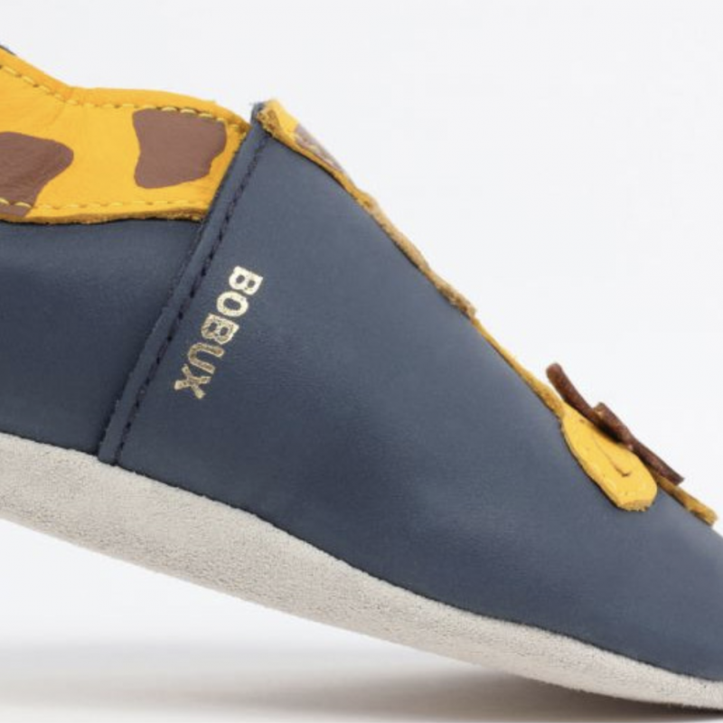 Bobux Bobux chaussons girafe jaune bleu