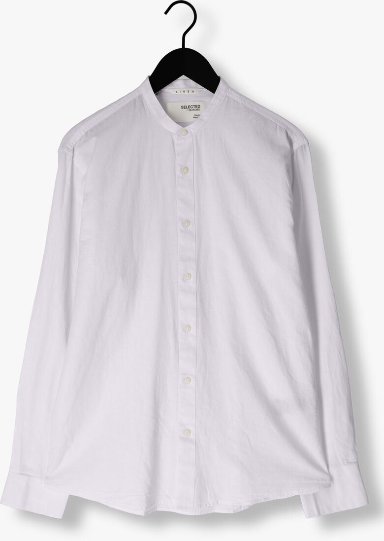 SELECTED HOMME witte selected homme casual overhemd slhregnew-linen shirt ls band