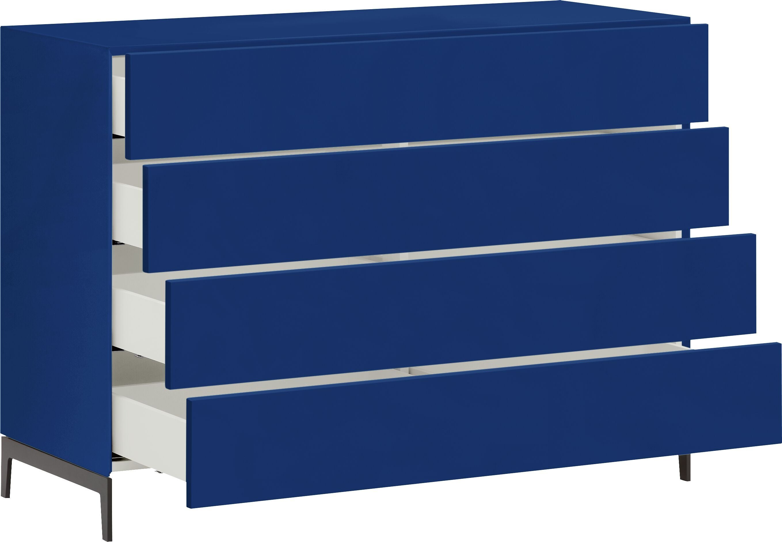 LUX Kommode - Blau / B: 120.0 cm x T: 46.0 cm x H: 86.5 cm