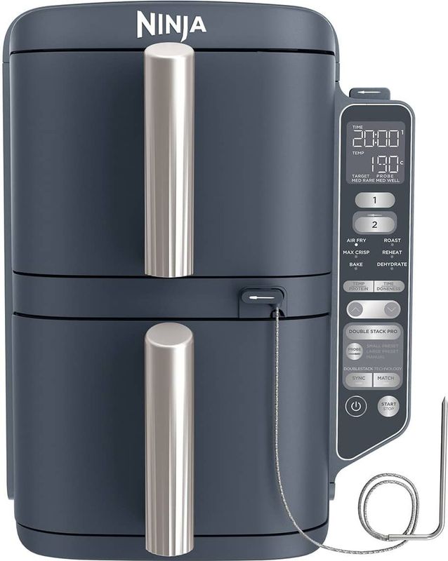 Ninja Double Stack Airfryer XXL - met 2 lades en Smart Cook 9 5L - Marineblauw - SL451EU