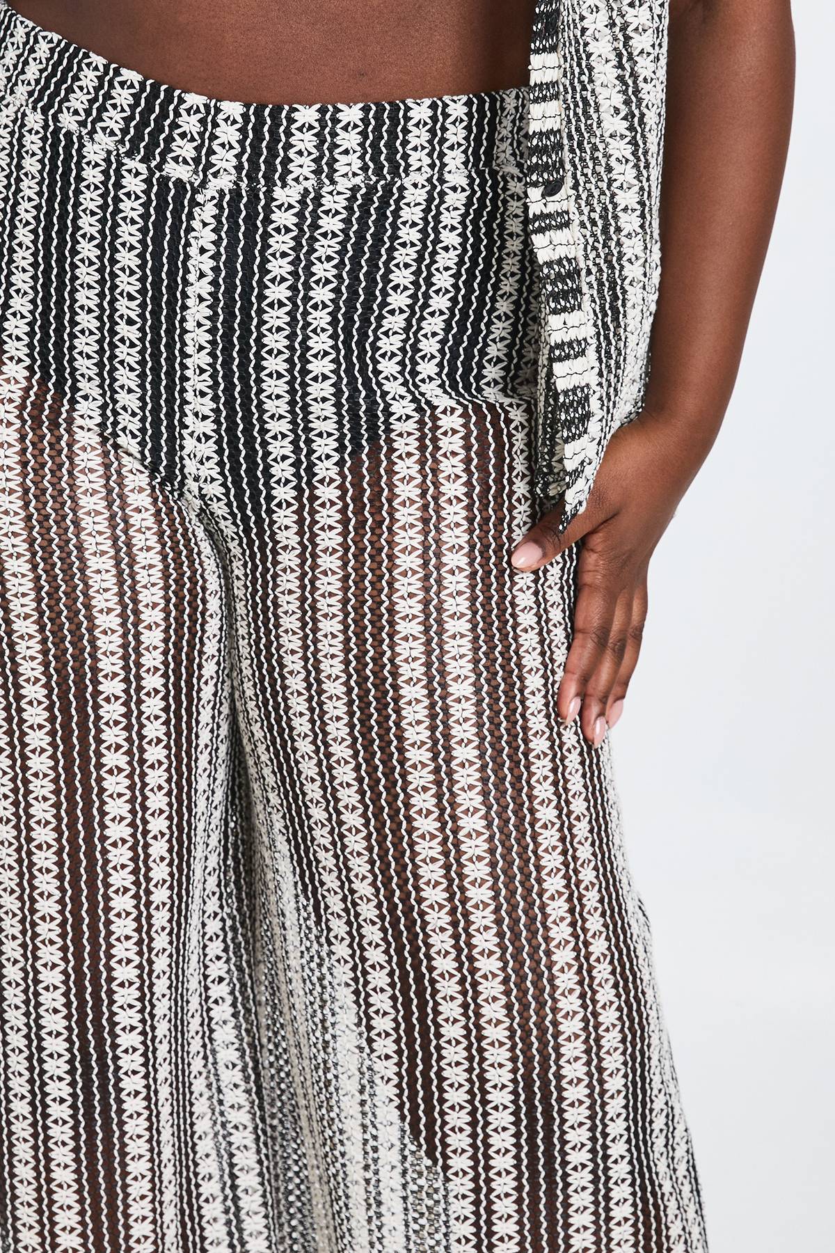 boohoo Pantalon De Plage Grande Taille Au Crochet
