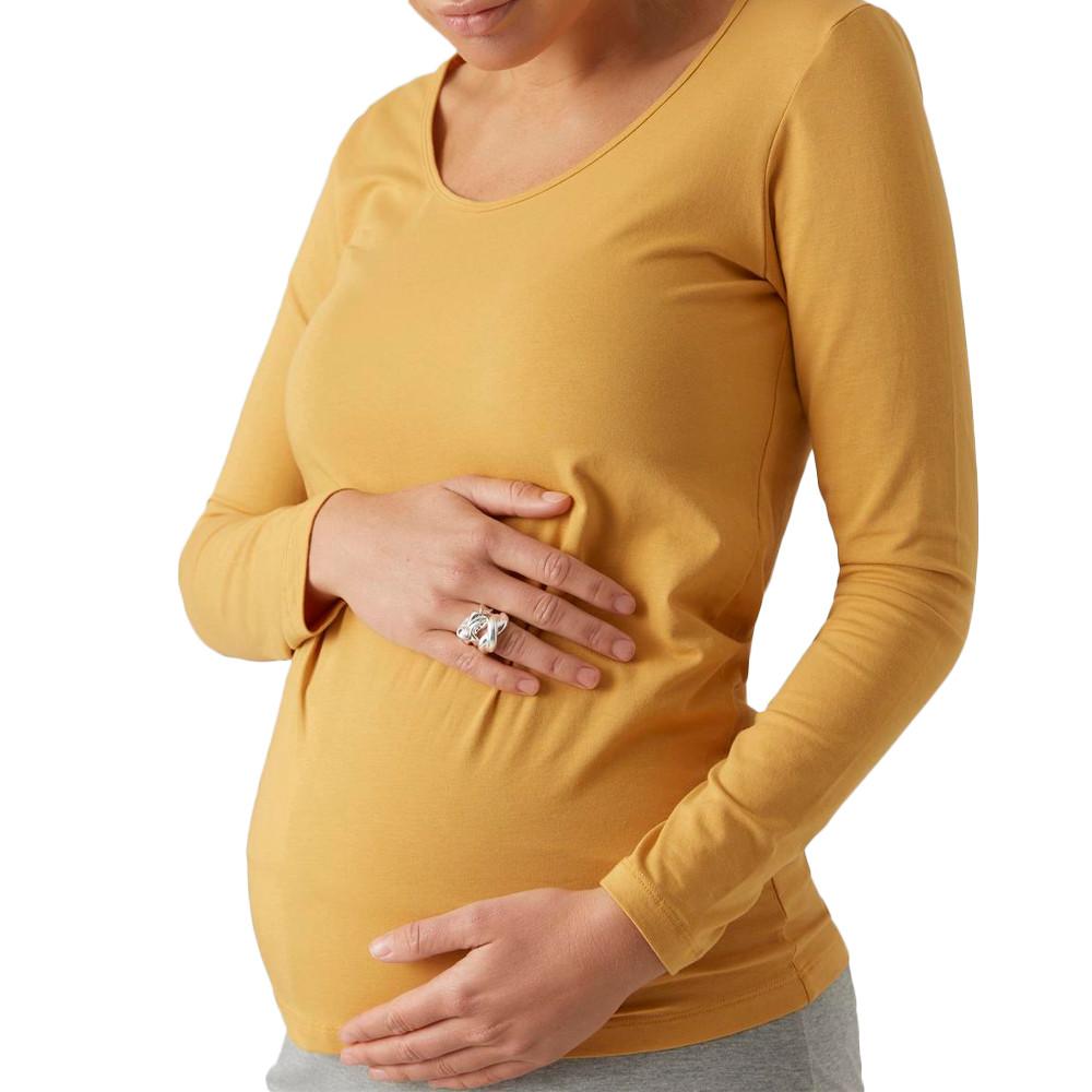 Mamalicious T-Shirt Manches Longues Jaunes Femme Mamalicious Mia
