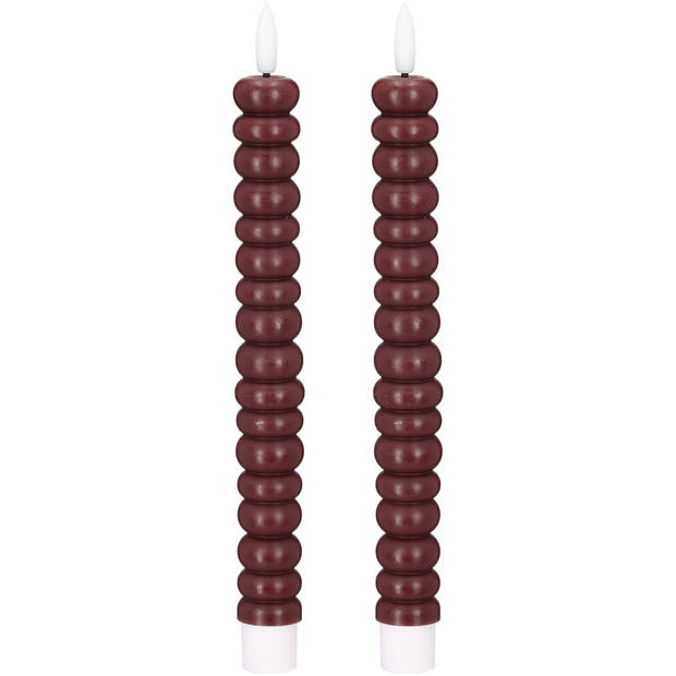 Blokker LED Dinerkaars Gedraaid - 2 stuks - Ruby Red