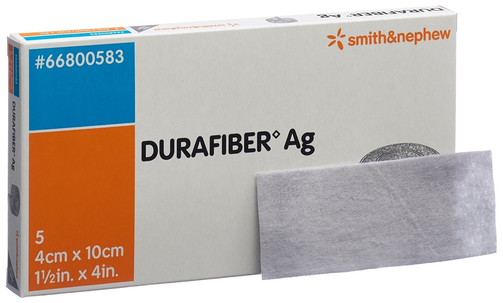 DURAFIBER Wundauflage<br>5 Stück, 4x10cm, steril