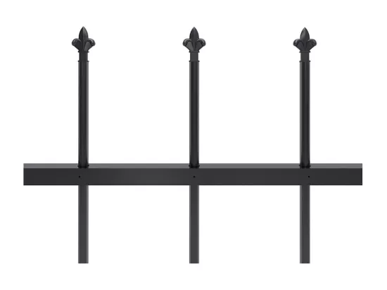 Cl?ture de jardin avec dessus en lance Acier 1,8 m Noir