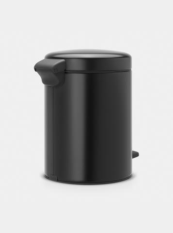 NewIcon Pedaalemmer, 5 liter, kunststof binnenemmer - Matt Black