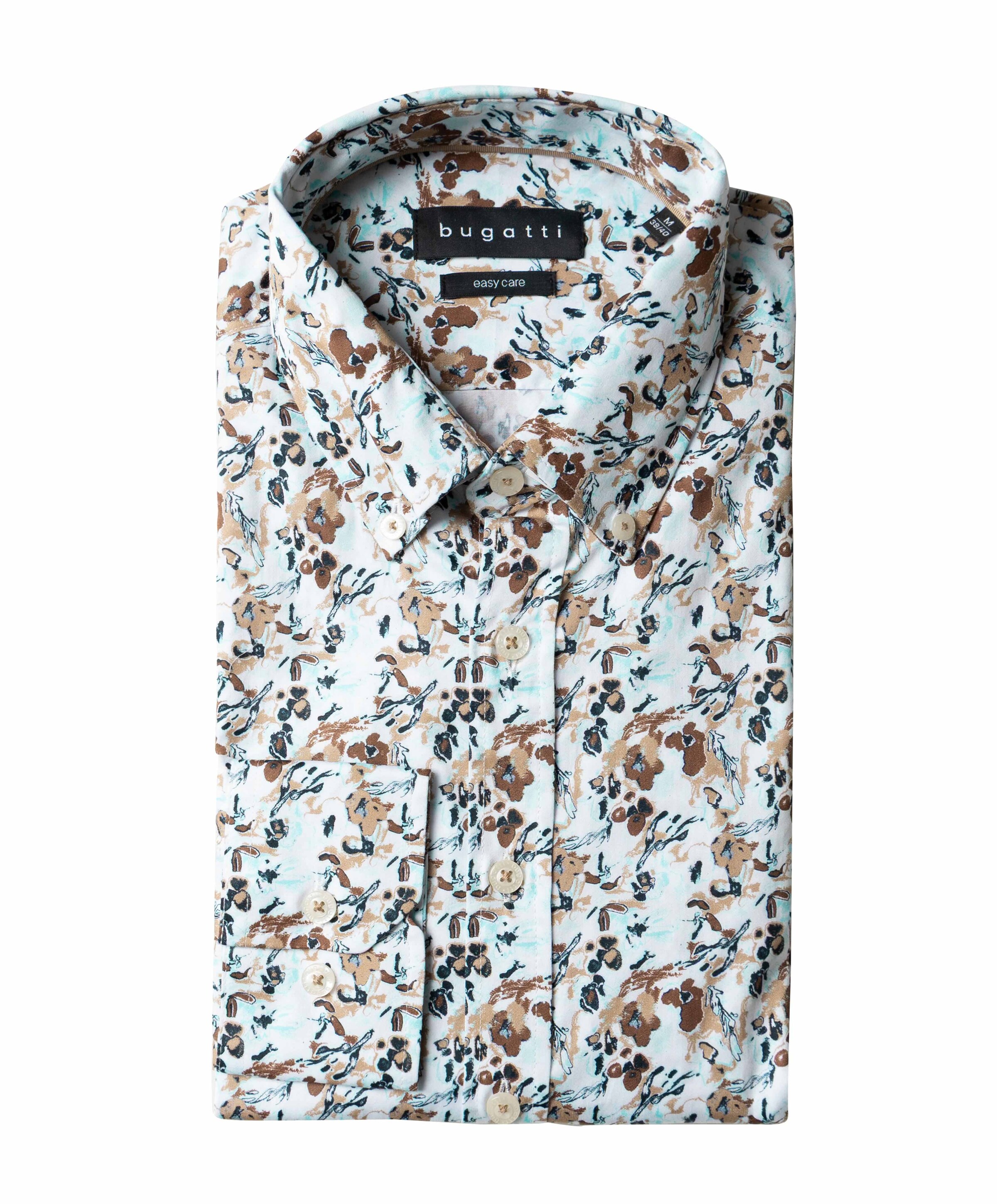 Bugatti Heren overhemd lange mouw blauw