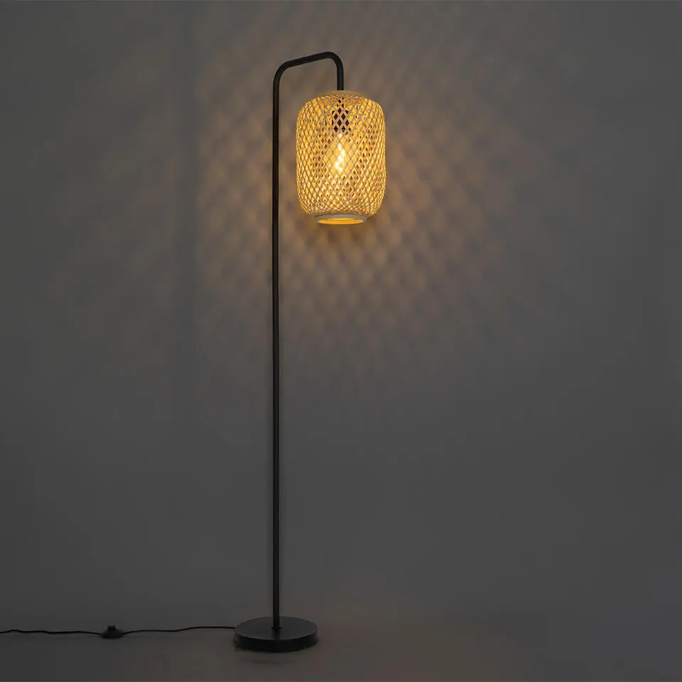 Qazqa vloerlampen yvonne crème e27