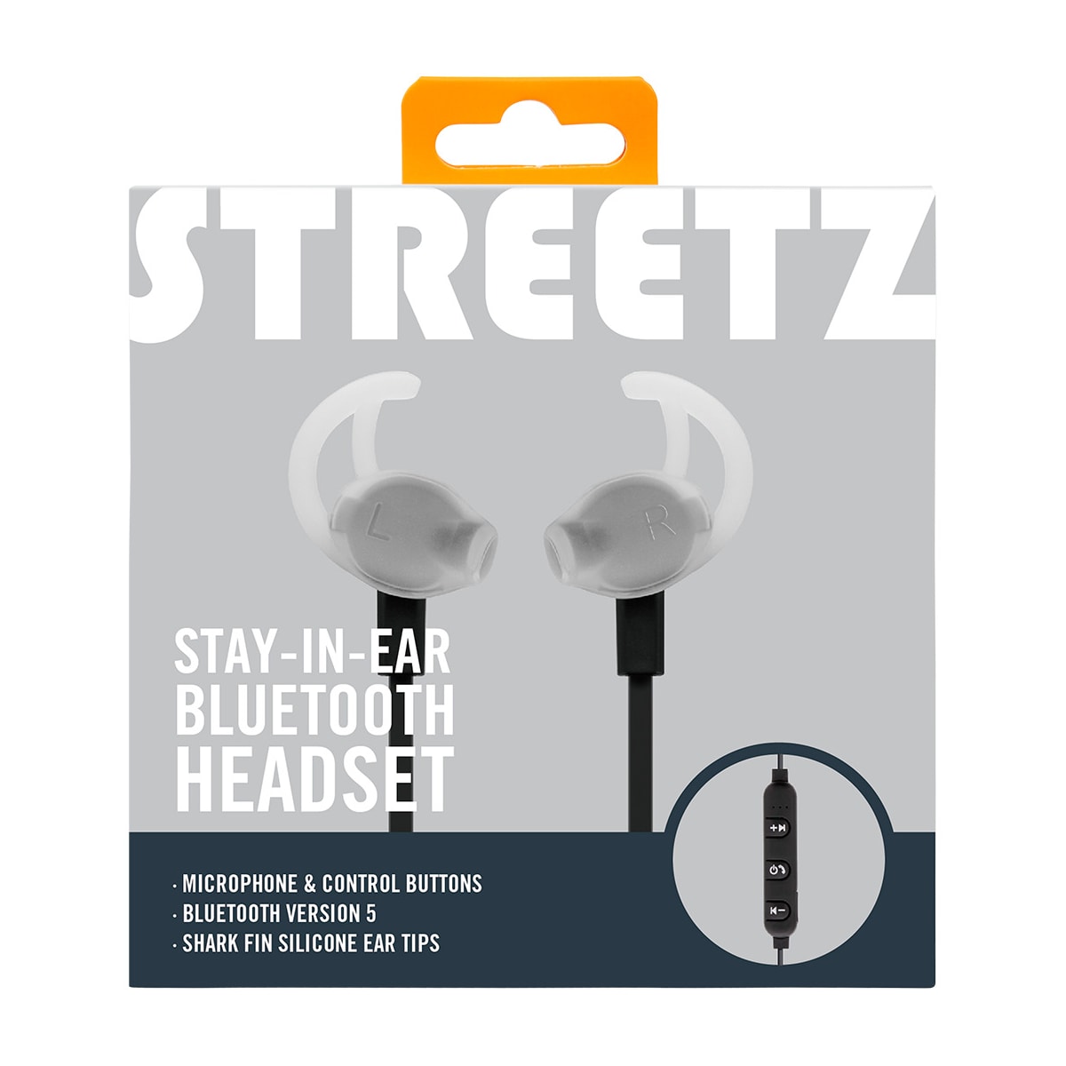 BT120 Stayinear BT headphones mic, control buttons black