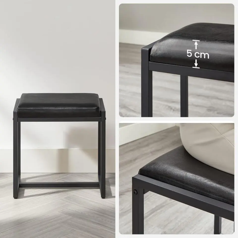 Parya Home Vintage Kaptafel met 3-delige met klapspiegel