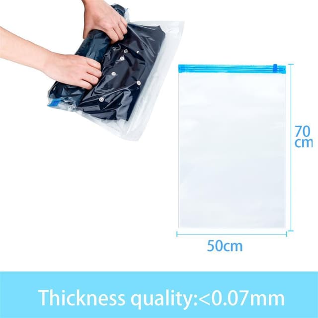 10x Vakuumposer 50 x 70 Vakuumopbevaringsposer Tøjposer