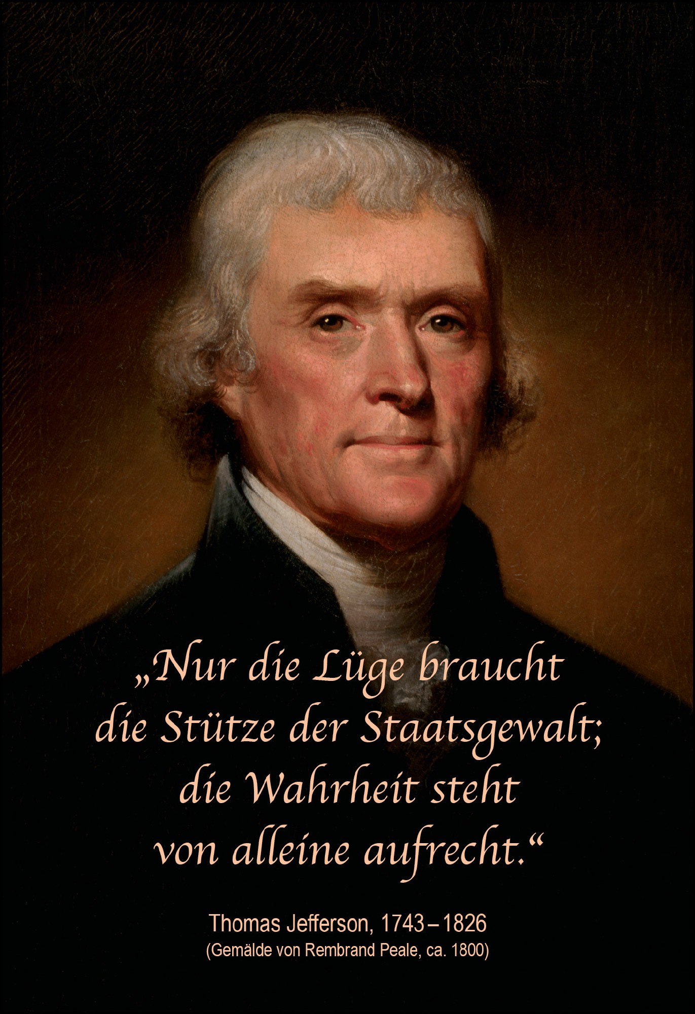 Postkarte 'Nur die Lüge braucht die Staatsgewalt' günstig bestellen