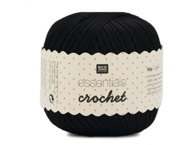 Rico Design Häkel- und Strickgarn Essentials Crochet 50 g, Häkelgarn für kreative Projekte